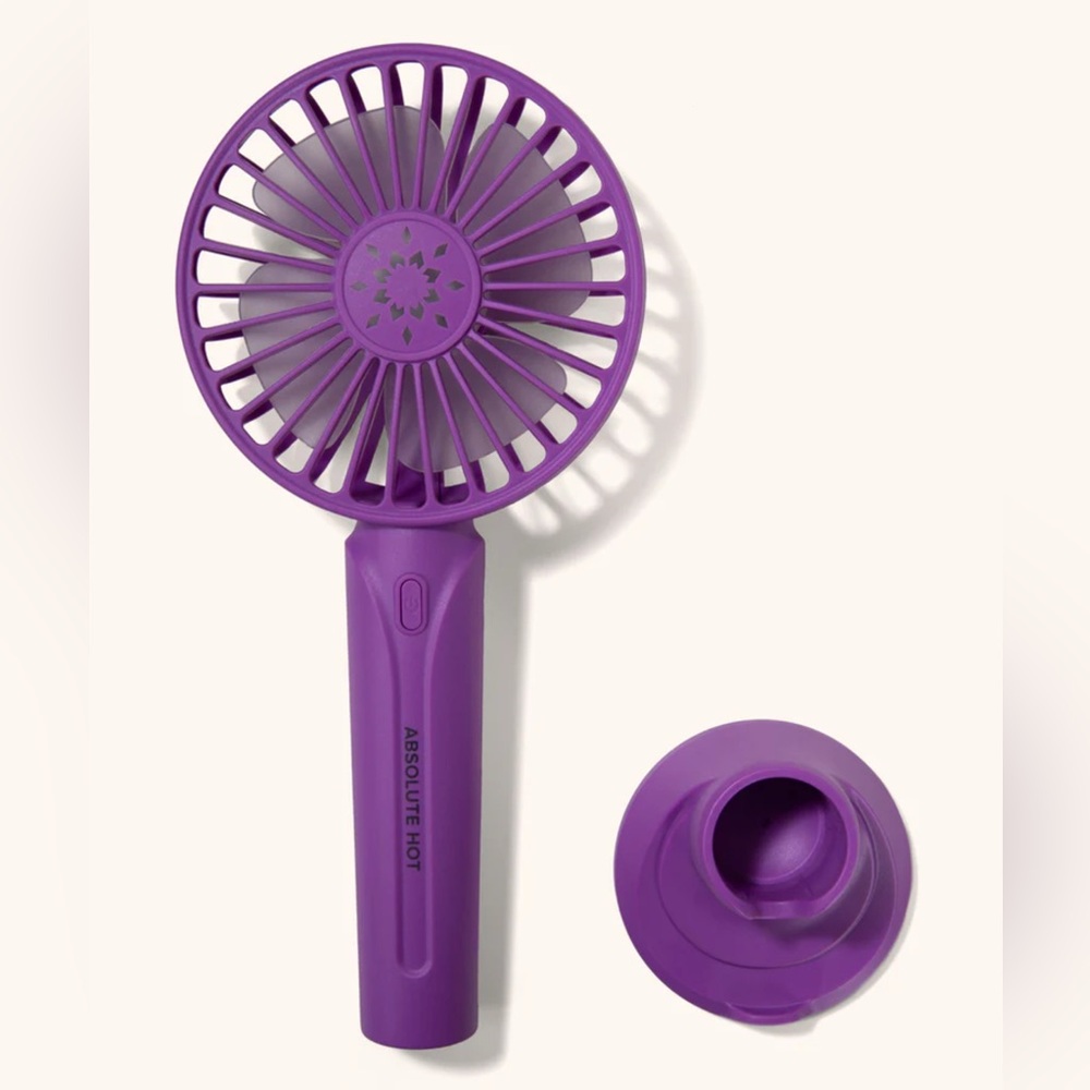 Absolute New York Purple Standing Beauty Fan- detachable base, rechargeable